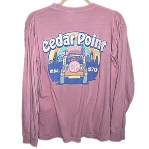 Comfy Resortwear Pink Cedar Point Long Sleeved T-shirt Size Small